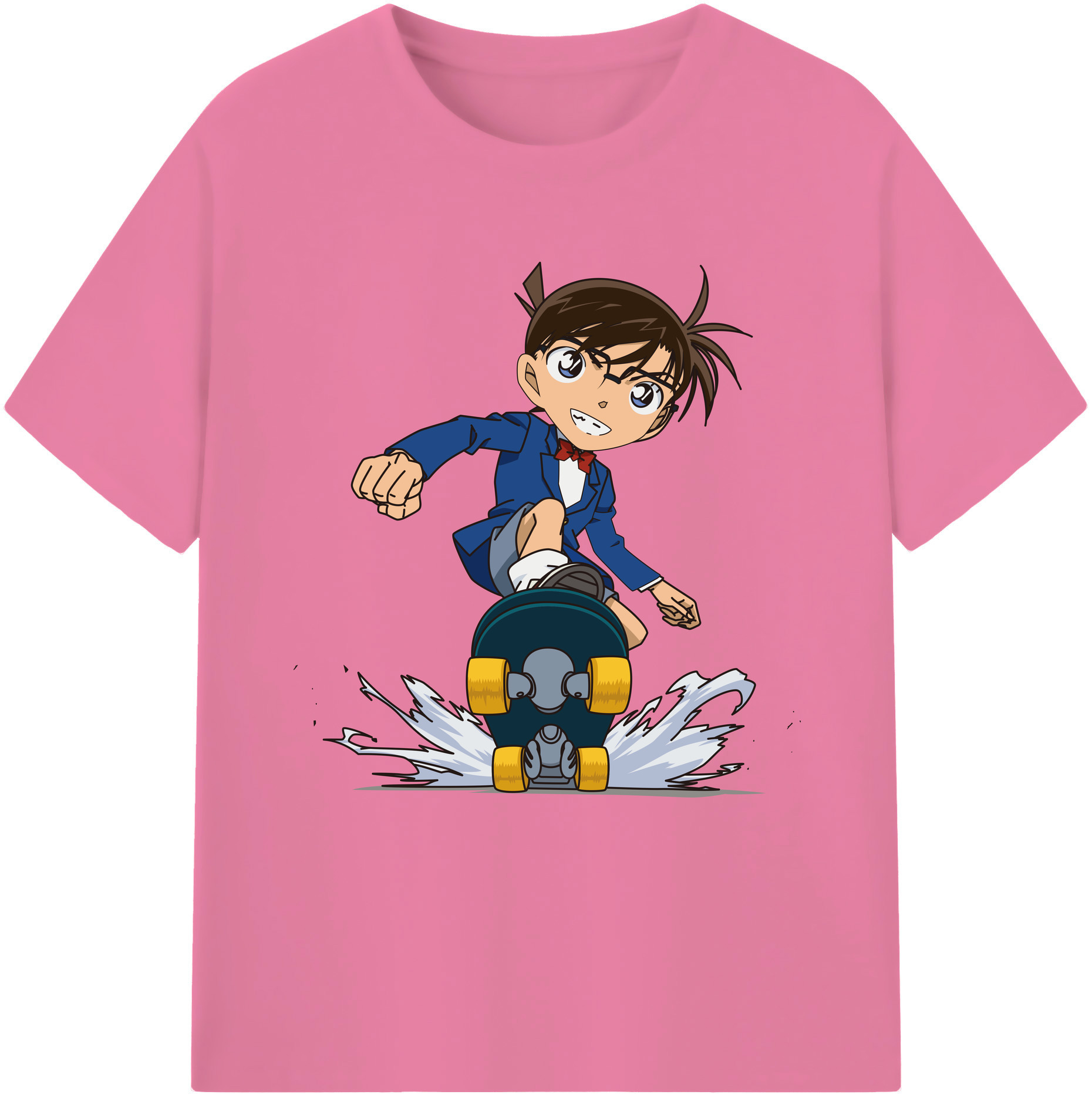 （画像用） 名探偵コナン 江戸川 コナン Detective Conan Conan Edogawa 綿100％半袖Tシャツ（フロントプリント）